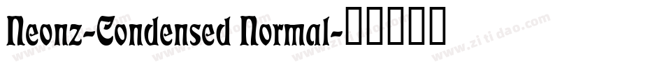 Neonz-Condensed Normal字体转换